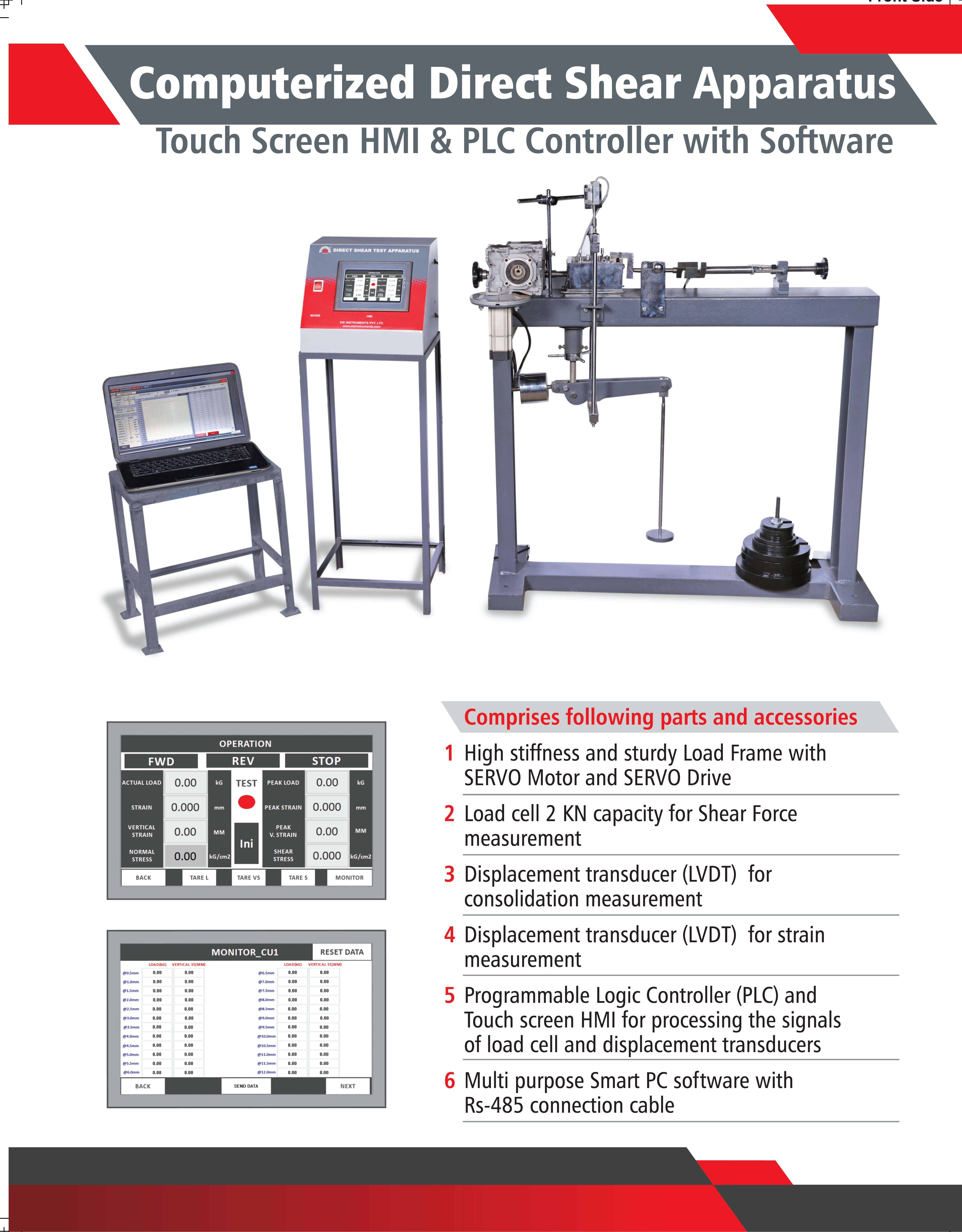 Computerized Direct Shear Apparatus - EIE Instruments Catalogue