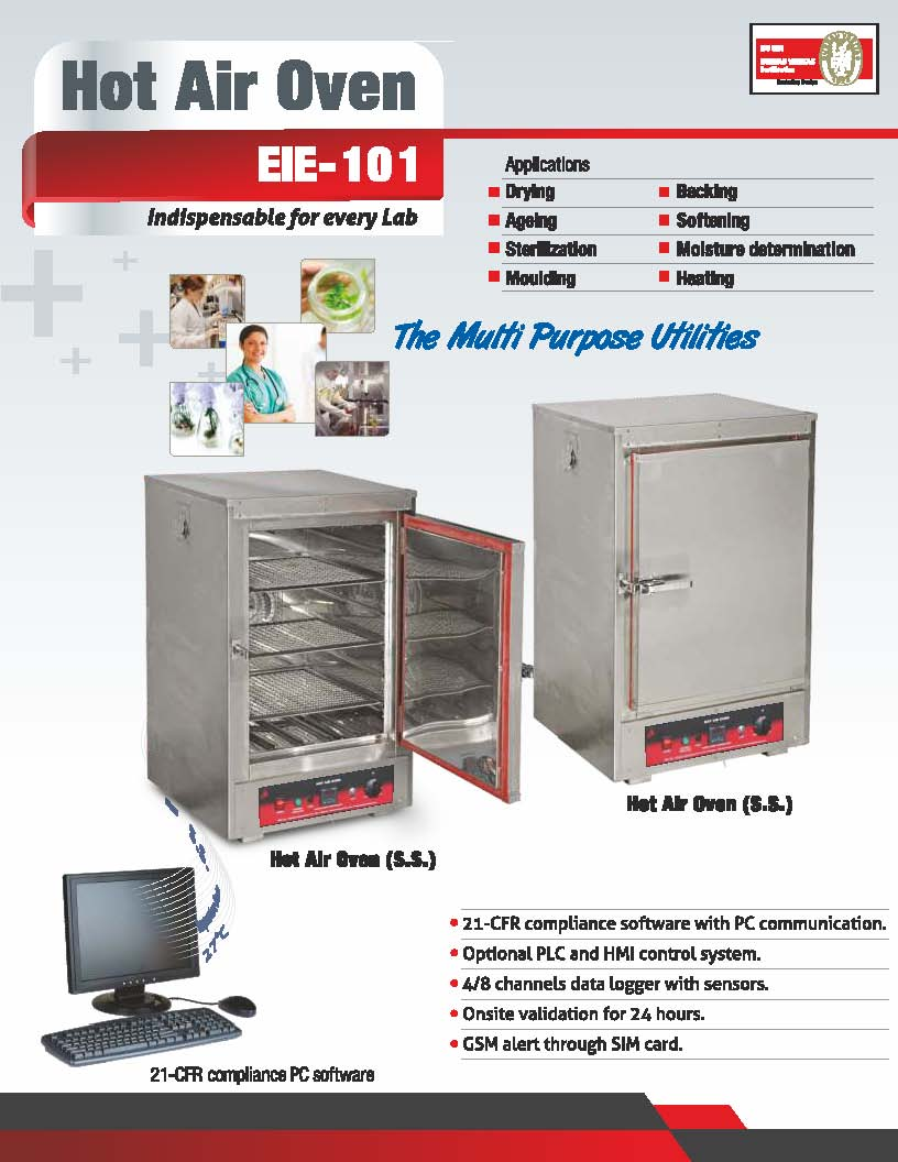 Hot Air Oven - EIE Instruments Catalogue