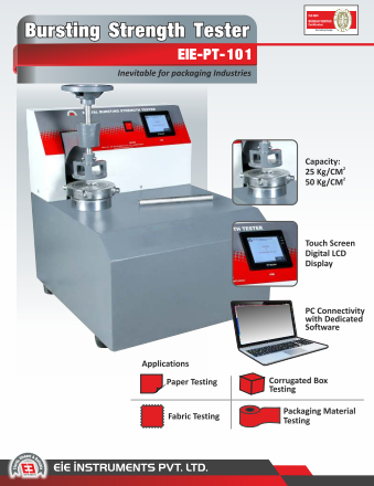 Bursting Strength Tester - EIE Instruments Catalogue